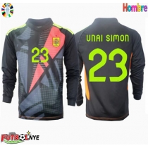 Camiseta España Unai Simon #23 Portero Visitante Equipación Eurocopa 2024 manga larga